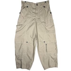 BDG Rih Baggy Cargo Pant NWT Sz 4 Barrel Leg Cotton Elastic Waist 90s Y2K